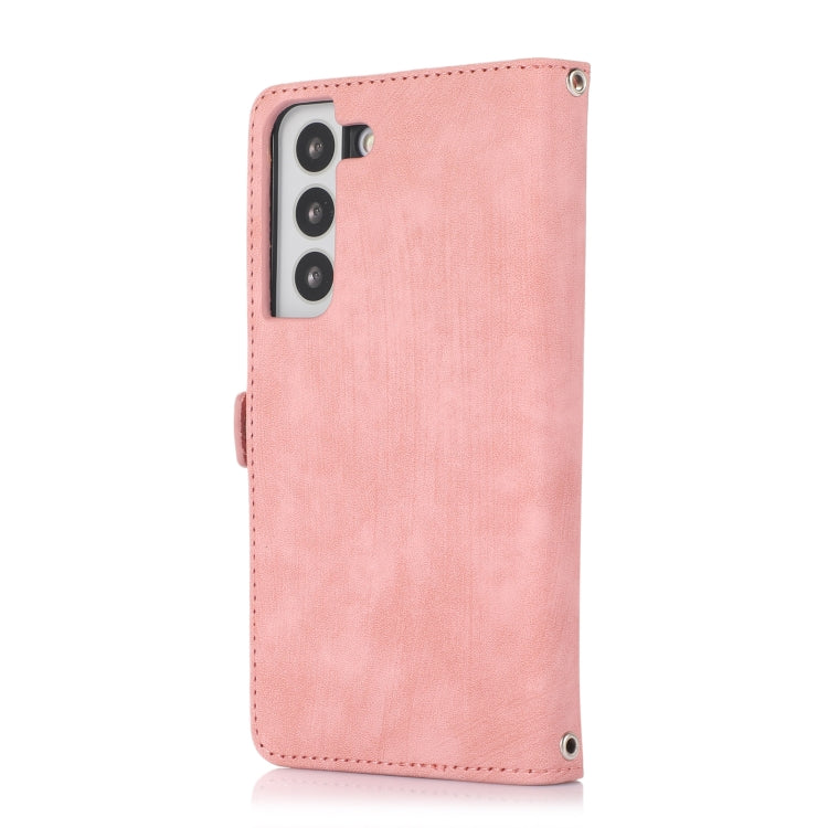 For Samsung Galaxy S22 5G Zipper Card Slot Buckle Wallet Leather Phone Case