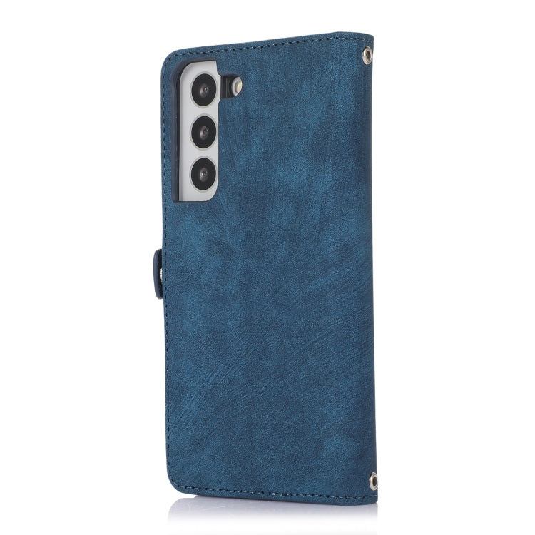 For Samsung Galaxy S22+ 5G Zipper Card Slot Buckle Wallet Leather Phone Case