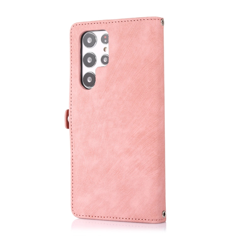 For Samsung Galaxy S22 Ultra 5G Zipper Card Slot Buckle Wallet Leather Phone Case