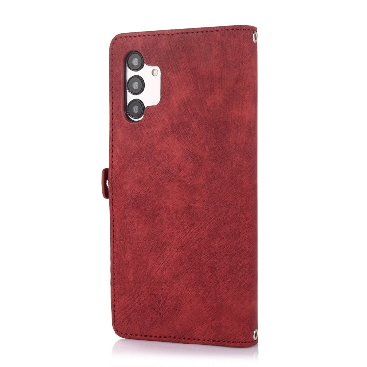 For Samsung Galaxy A12 5G Zipper Card Slot Buckle Wallet Leather Phone Case