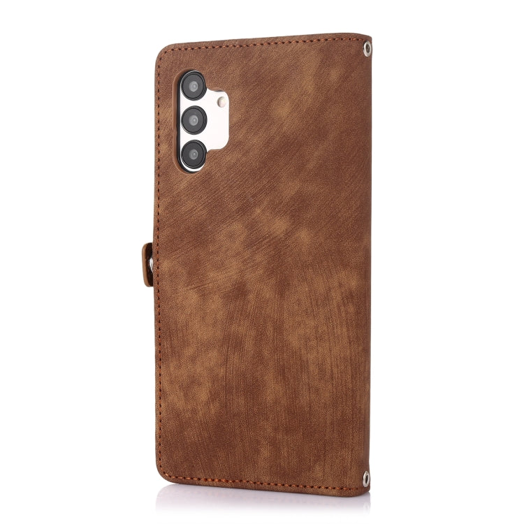 For Samsung Galaxy A12 5G Zipper Card Slot Buckle Wallet Leather Phone Case