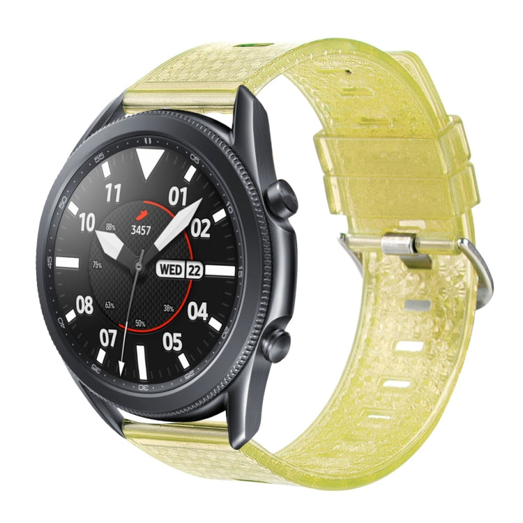 For Samsung Galaxy Watch3 45mm 22mm Transparent Shiny Diamond TPU Watch Band