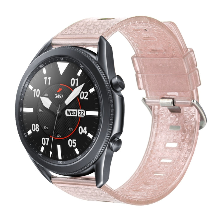 For Samsung Galaxy Watch3 45mm 22mm Transparent Shiny Diamond TPU Watch Band