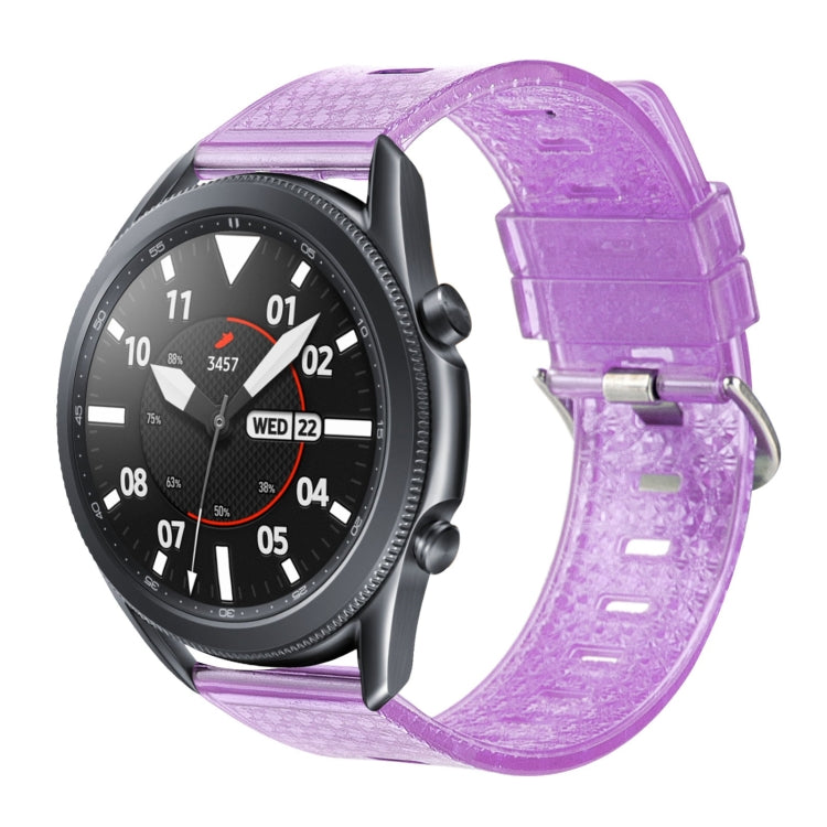 For Samsung Galaxy Watch3 45mm 22mm Transparent Shiny Diamond TPU Watch Band