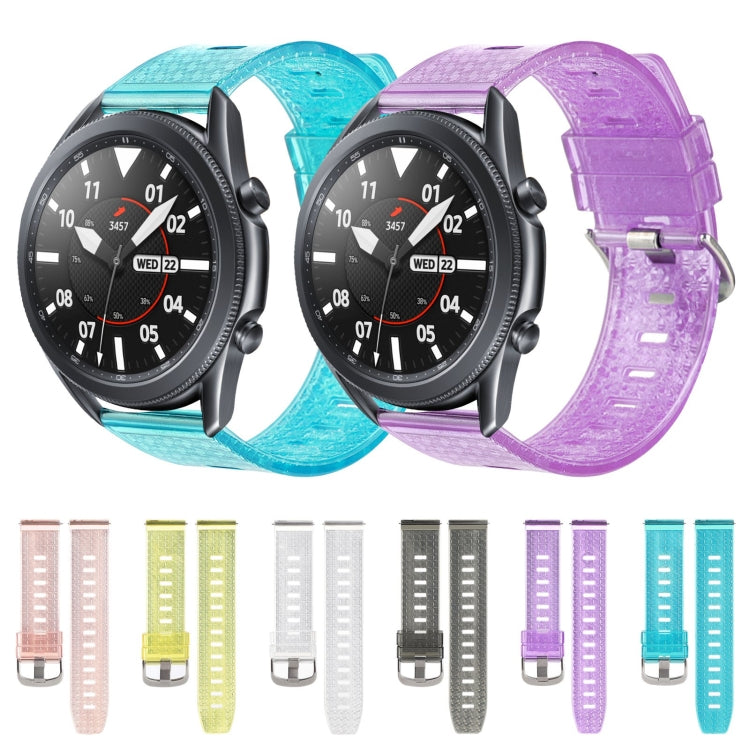 For Samsung Galaxy Watch3 45mm 22mm Transparent Shiny Diamond TPU Watch Band