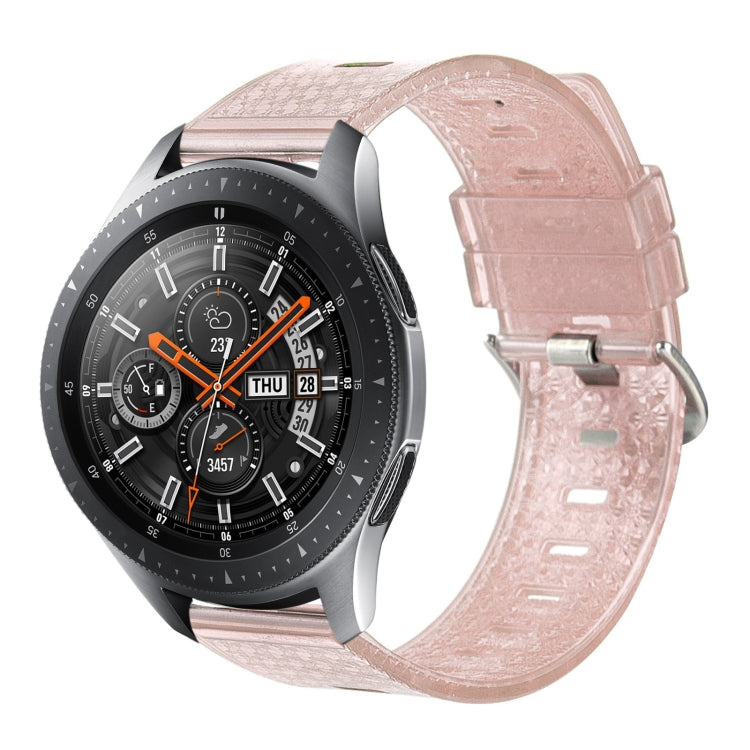 For Samsung Galaxy Watch 46mm 22mm Transparent Shiny Diamond TPU Watch Band