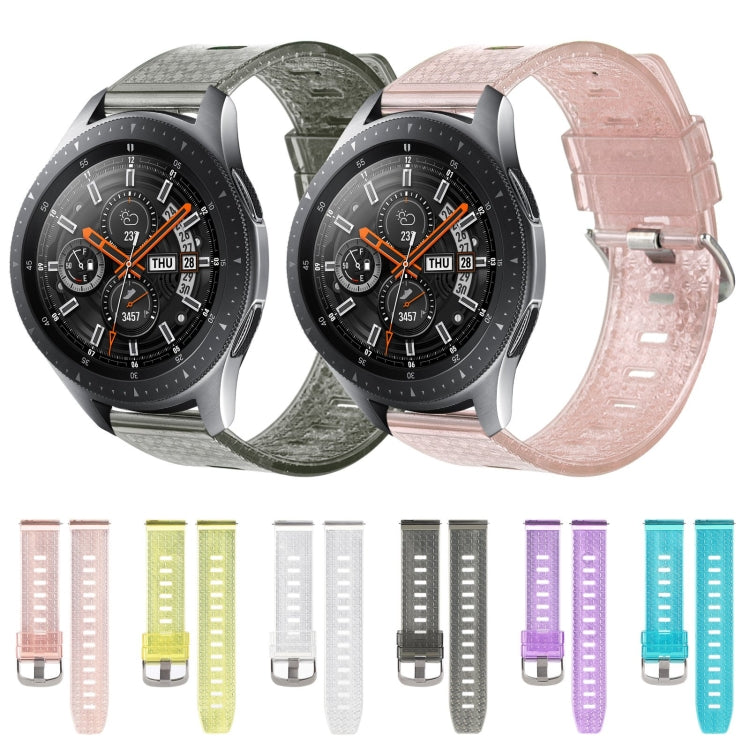 For Samsung Galaxy Watch 46mm 22mm Transparent Shiny Diamond TPU Watch Band