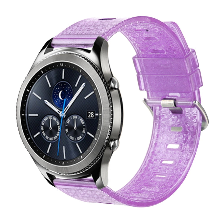 For Samsung Gear S3 Classic 22mm Transparent Shiny Diamond TPU Watch Band