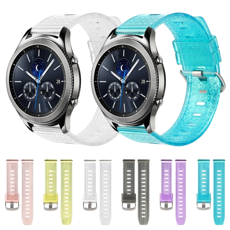 For Samsung Gear S3 Classic 22mm Transparent Shiny Diamond TPU Watch Band