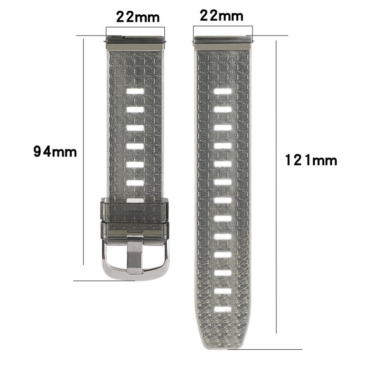 For Samsung Gear S3 Classic 22mm Transparent Shiny Diamond TPU Watch Band