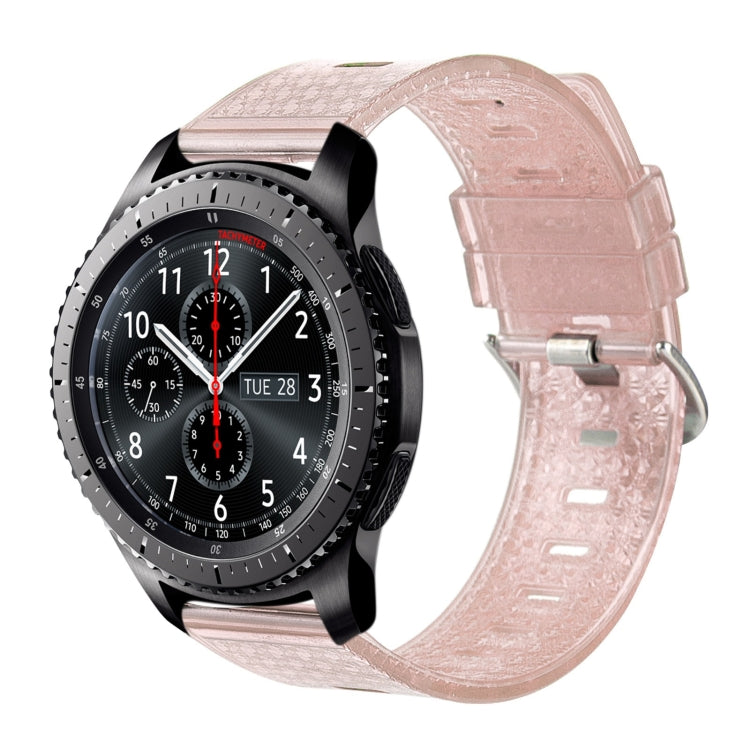 For Samsung Gear S3 Frontier 22mm Transparent Shiny Diamond TPU Watch Band