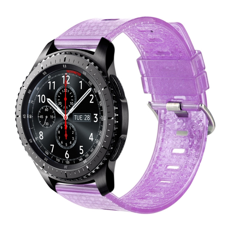 For Samsung Gear S3 Frontier 22mm Transparent Shiny Diamond TPU Watch Band