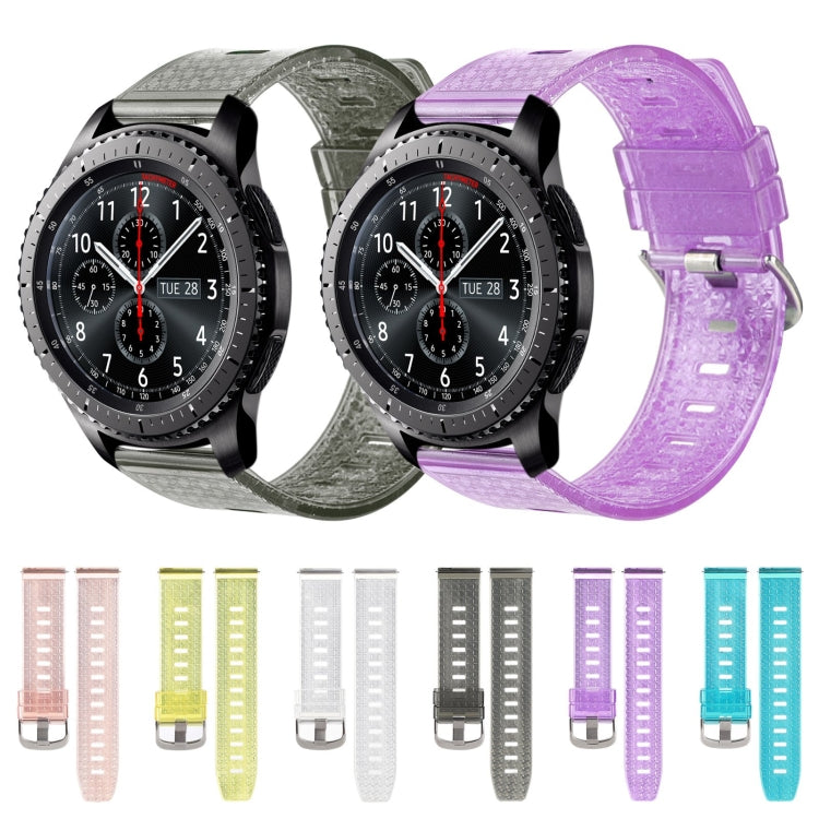 For Samsung Gear S3 Frontier 22mm Transparent Shiny Diamond TPU Watch Band