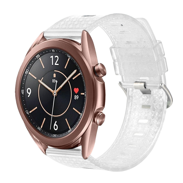 For Samsung Galaxy Watch 3 41mm 20mm Transparent Shiny Diamond TPU Watch Band