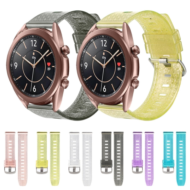 For Samsung Galaxy Watch 3 41mm 20mm Transparent Shiny Diamond TPU Watch Band