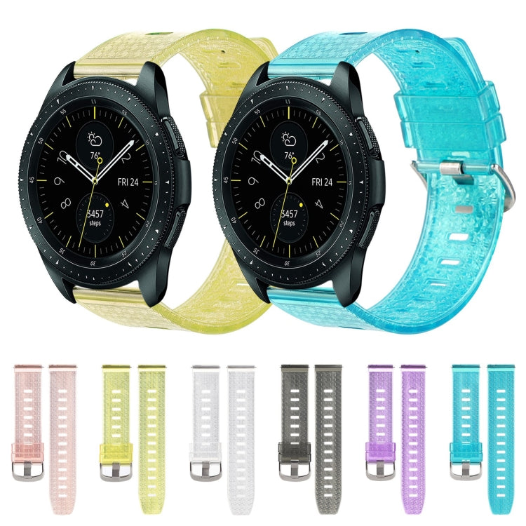 For Samsung Galaxy Watch 42mm 20mm Transparent Shiny Diamond TPU Watch Band
