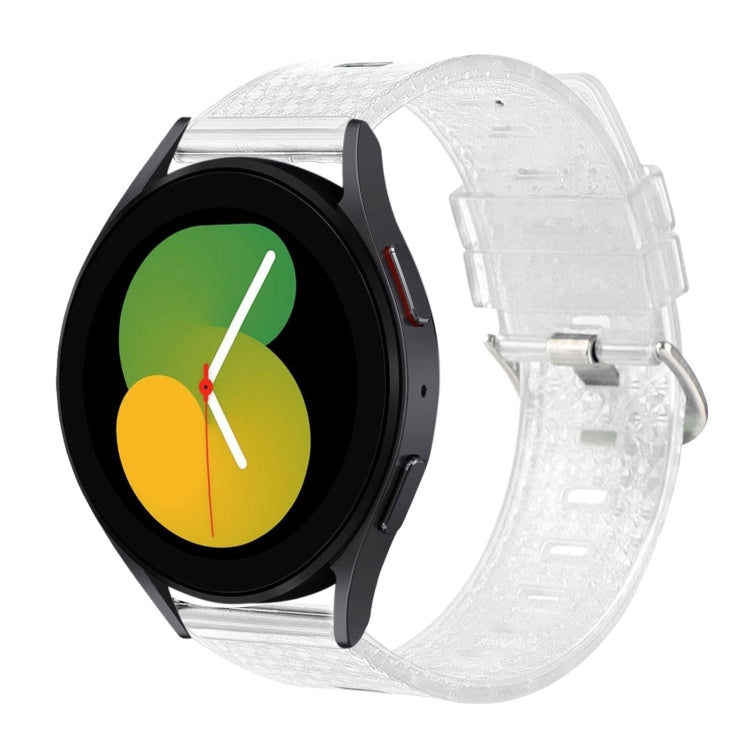 For Samsung Galaxy Watch5 40mm / 44mm 20mm Transparent Shiny Diamond TPU Watch Band