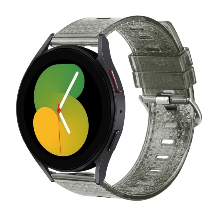 For Samsung Galaxy Watch5 40mm / 44mm 20mm Transparent Shiny Diamond TPU Watch Band