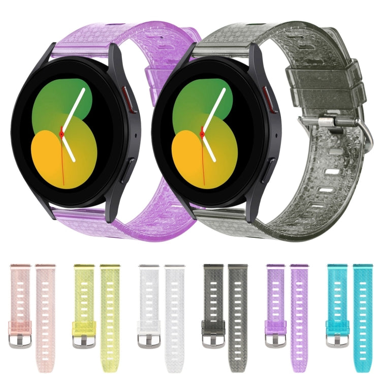 For Samsung Galaxy Watch5 40mm / 44mm 20mm Transparent Shiny Diamond TPU Watch Band