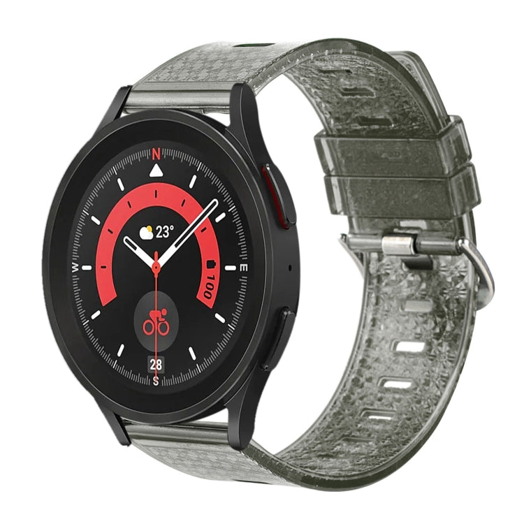 For Samsung Galaxy Watch5 Pro 20mm Transparent Shiny Diamond TPU Watch Band