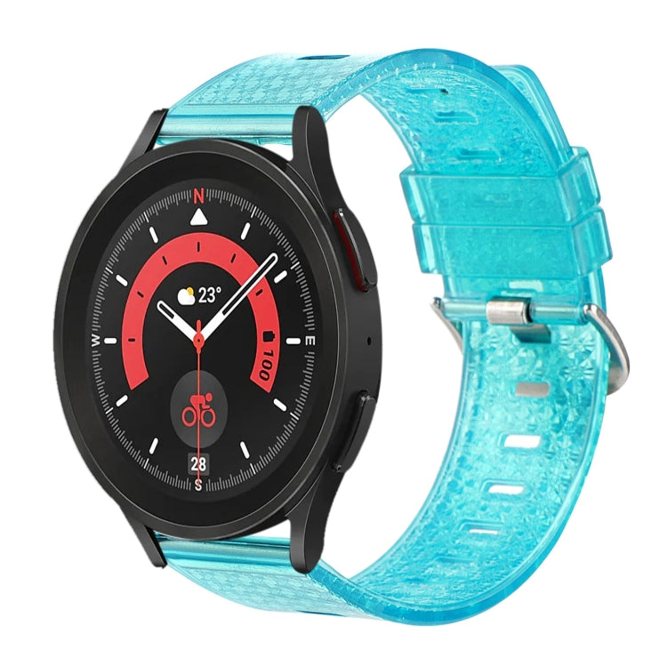For Samsung Galaxy Watch5 Pro 20mm Transparent Shiny Diamond TPU Watch Band