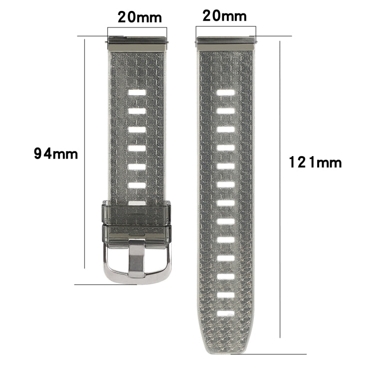 For Samsung Galaxy Watch5 Pro 20mm Transparent Shiny Diamond TPU Watch Band