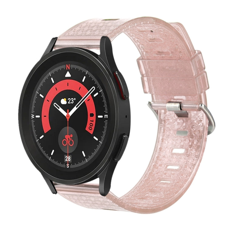 For Samsung Galaxy Watch3 41mm 20mm Transparent Shiny Diamond TPU Watch Band