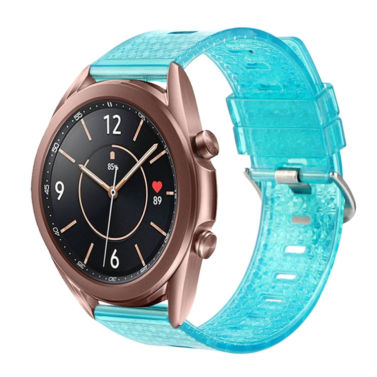 For Samsung Galaxy Watch3 41mm 20mm Transparent Shiny Diamond TPU Watch Band