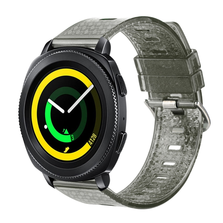 For Samsung Galaxy Gear Sport / Gear S2 Classic 20mm Transparent Shiny Diamond TPU Watch Band