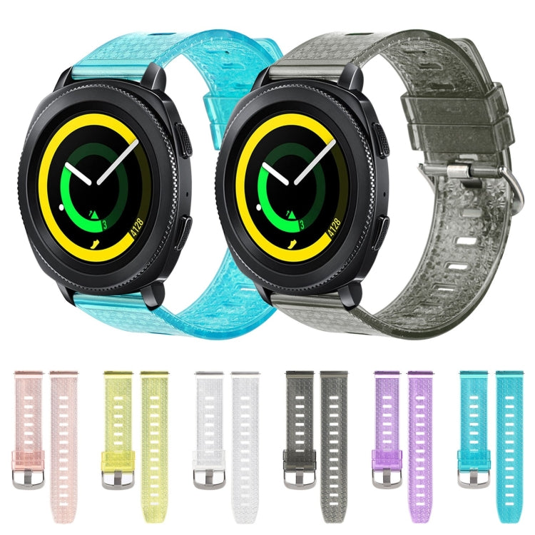 For Samsung Galaxy Gear Sport / Gear S2 Classic 20mm Transparent Shiny Diamond TPU Watch Band