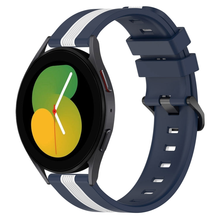 For Samsung Galaxy Watch5 40mm 20mm Vertical Two-Color Silicone Watch Band