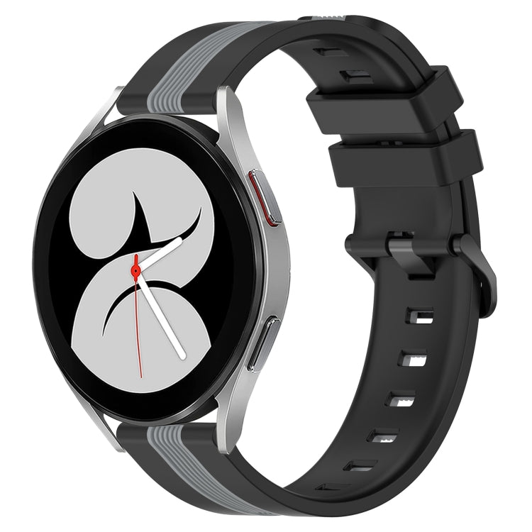 For Samsung Galaxy Watch4 40mm 20mm Vertical Two-Color Silicone Watch Band