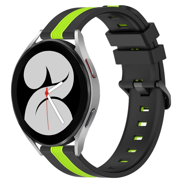 For Samsung Galaxy Watch4 40mm 20mm Vertical Two-Color Silicone Watch Band