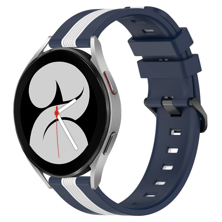 For Samsung Galaxy Watch4 40mm 20mm Vertical Two-Color Silicone Watch Band