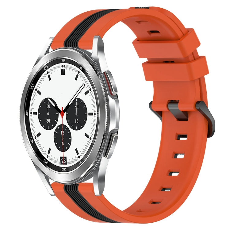 For Samsung  Galaxy Watch4 Classic 42mm 20mm Vertical Two-Color Silicone Watch Band