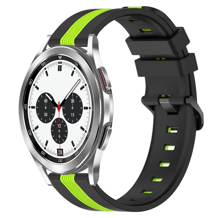 For Samsung  Galaxy Watch4 Classic 42mm 20mm Vertical Two-Color Silicone Watch Band