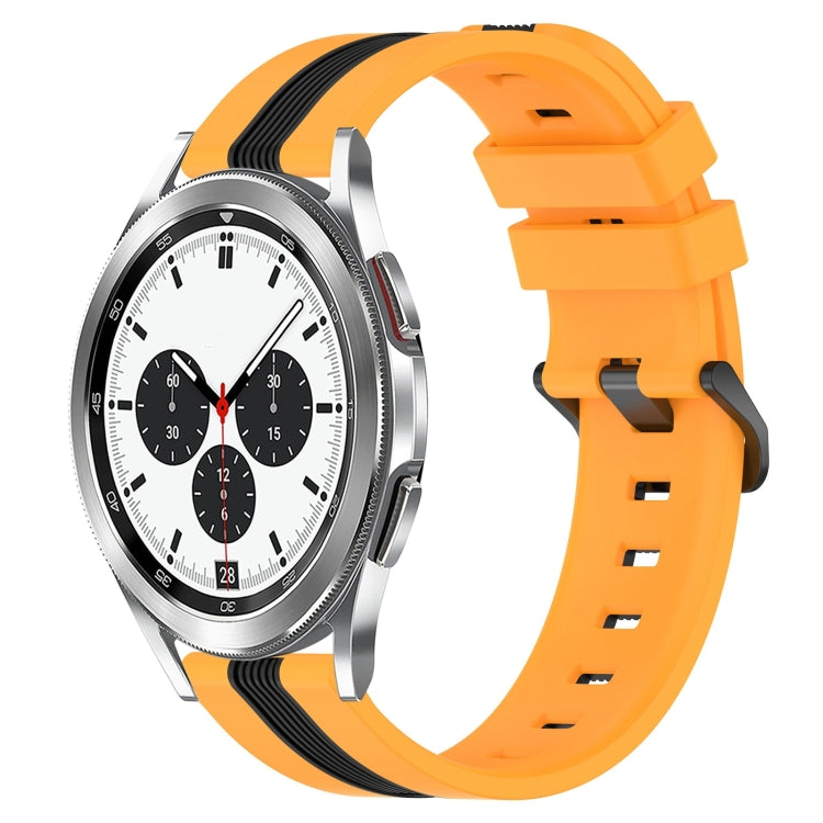 For Samsung  Galaxy Watch4 Classic 42mm 20mm Vertical Two-Color Silicone Watch Band