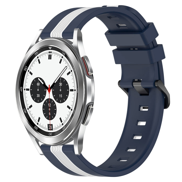 For Samsung  Galaxy Watch4 Classic 42mm 20mm Vertical Two-Color Silicone Watch Band