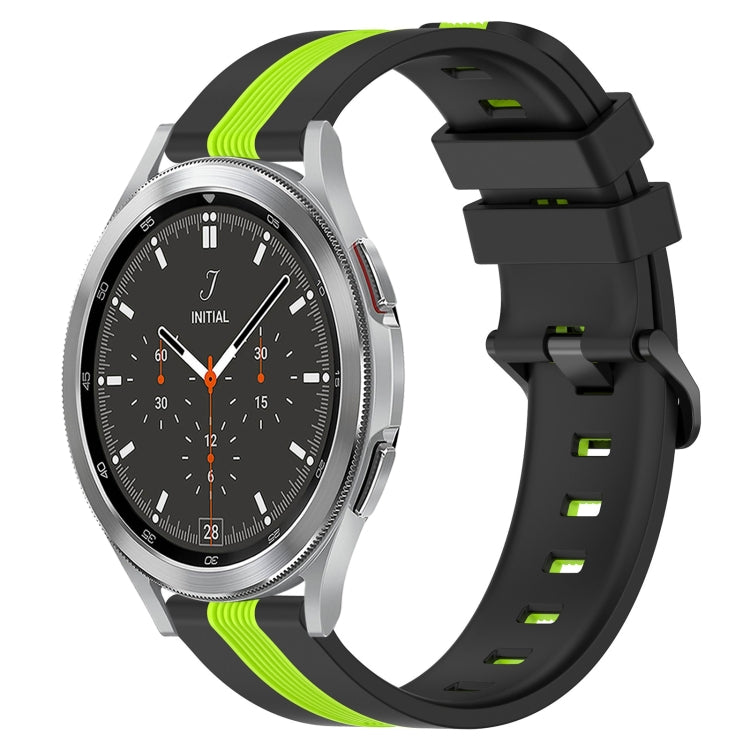 For Samsung  Galaxy Watch4 Classic 46mm 20mm Vertical Two-Color Silicone Watch Band
