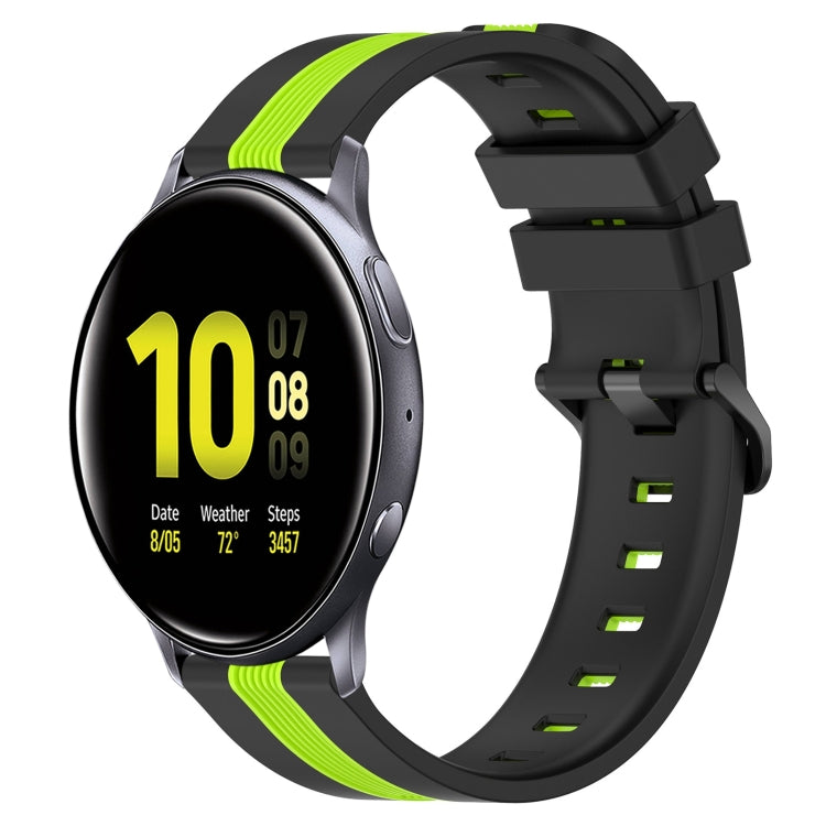 For Samsung Galaxy Watch Active2 40mm 20mm Vertical Two-Color Silicone Watch Band