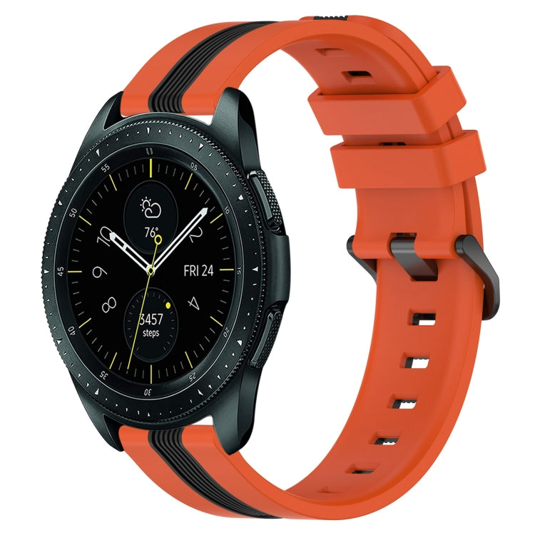 For Samsung Galaxy Watch 42mm 20mm Vertical Two-Color Silicone Watch Band