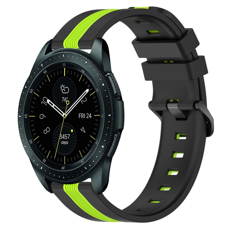 For Samsung Galaxy Watch 42mm 20mm Vertical Two-Color Silicone Watch Band