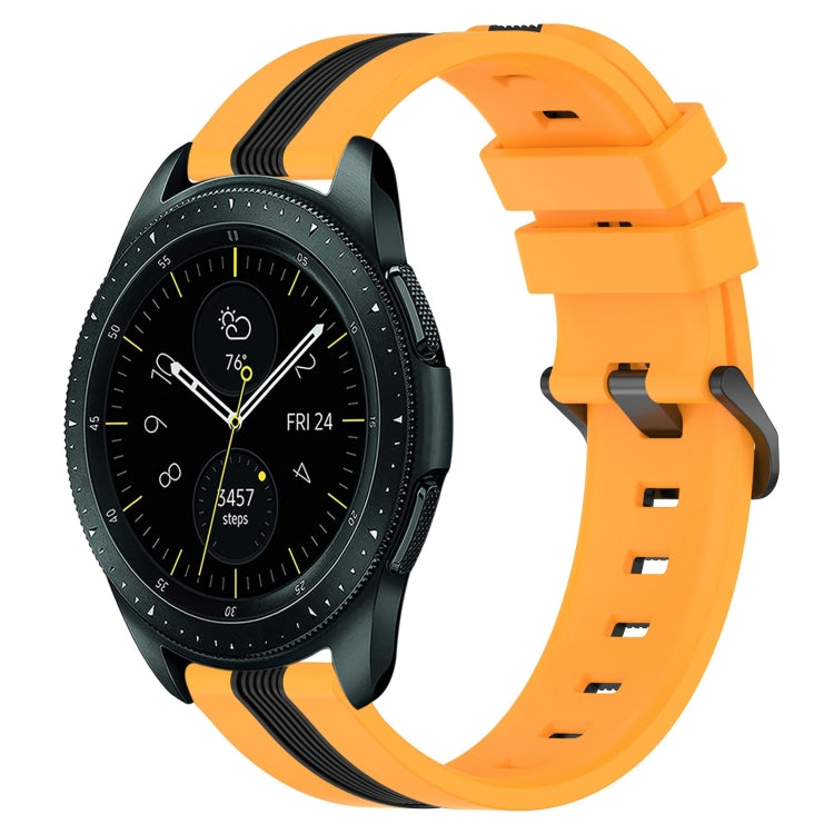 For Samsung Galaxy Watch 42mm 20mm Vertical Two-Color Silicone Watch Band