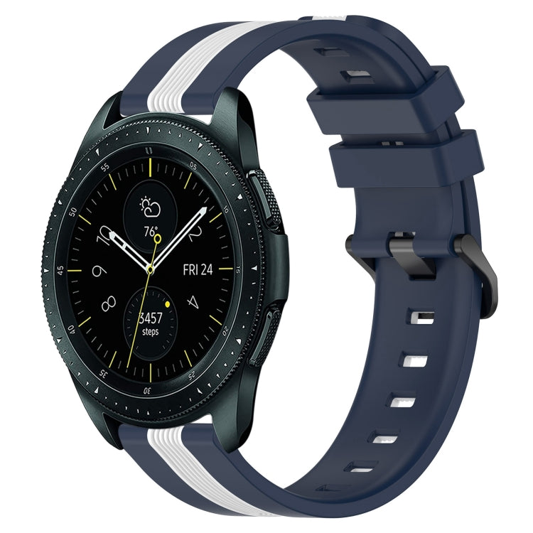 For Samsung Galaxy Watch 42mm 20mm Vertical Two-Color Silicone Watch Band