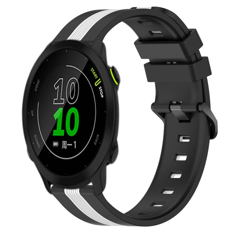For Garmin Forerunner 158 20mm Vertical Two-Color Silicone Watch Band