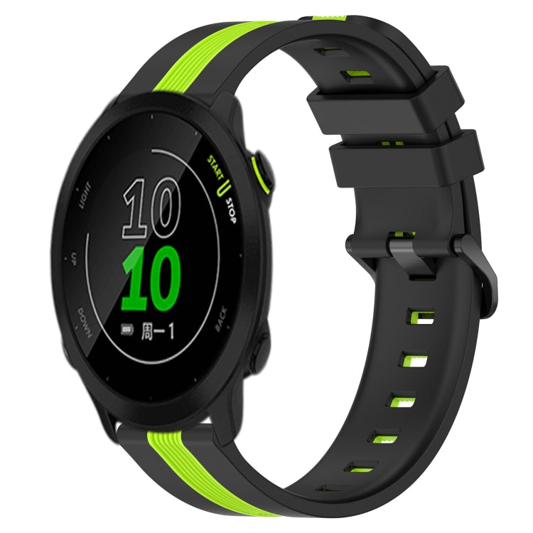 For Garmin Forerunner 158 20mm Vertical Two-Color Silicone Watch Band