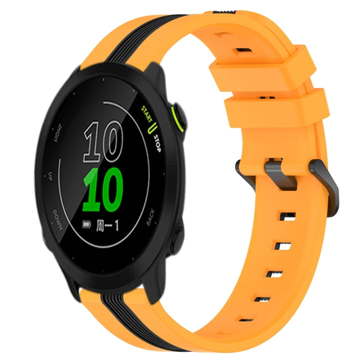 For Garmin Forerunner 158 20mm Vertical Two-Color Silicone Watch Band