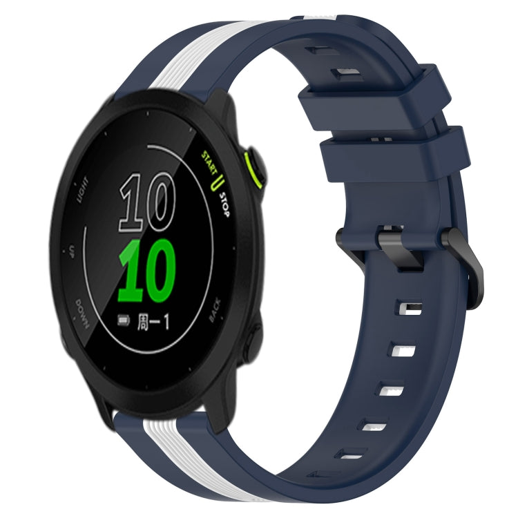 For Garmin Forerunner 158 20mm Vertical Two-Color Silicone Watch Band