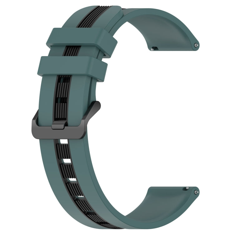 For Garmin Venu 20mm Vertical Two-Color Silicone Watch Band