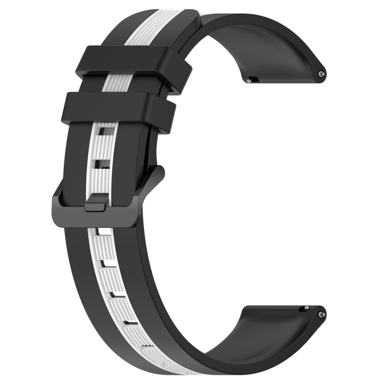 For Garmin Garminmove Luxe 20mm Vertical Two-Color Silicone Watch Band